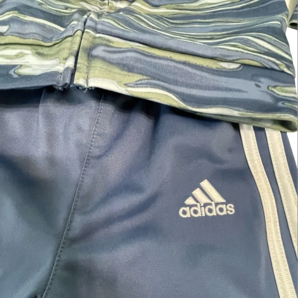Adidas Infant Blue and Green Patterned Tracksuit